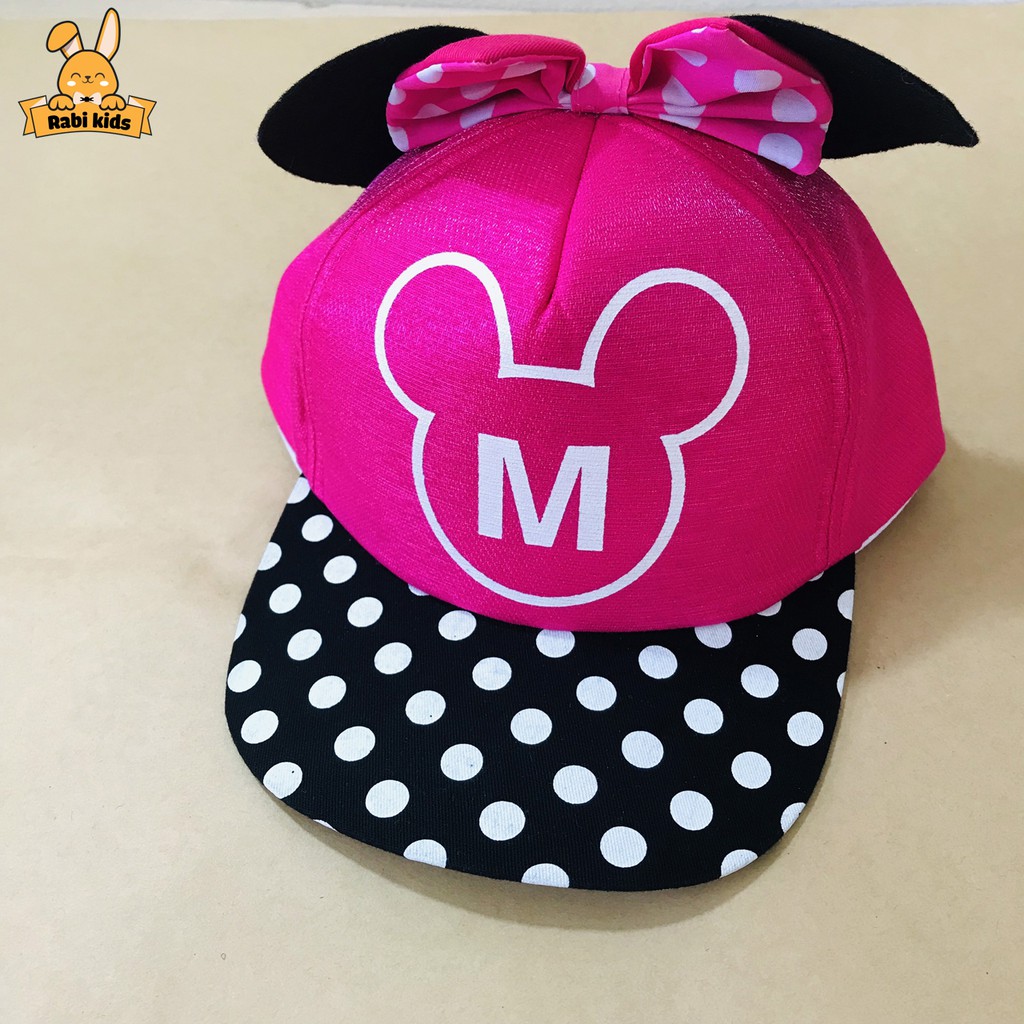 Mũ Nón nón cho bé gái chuột Mickey có tai siêu dễ thương HÈ 2020 ảnh thật by Rabikids