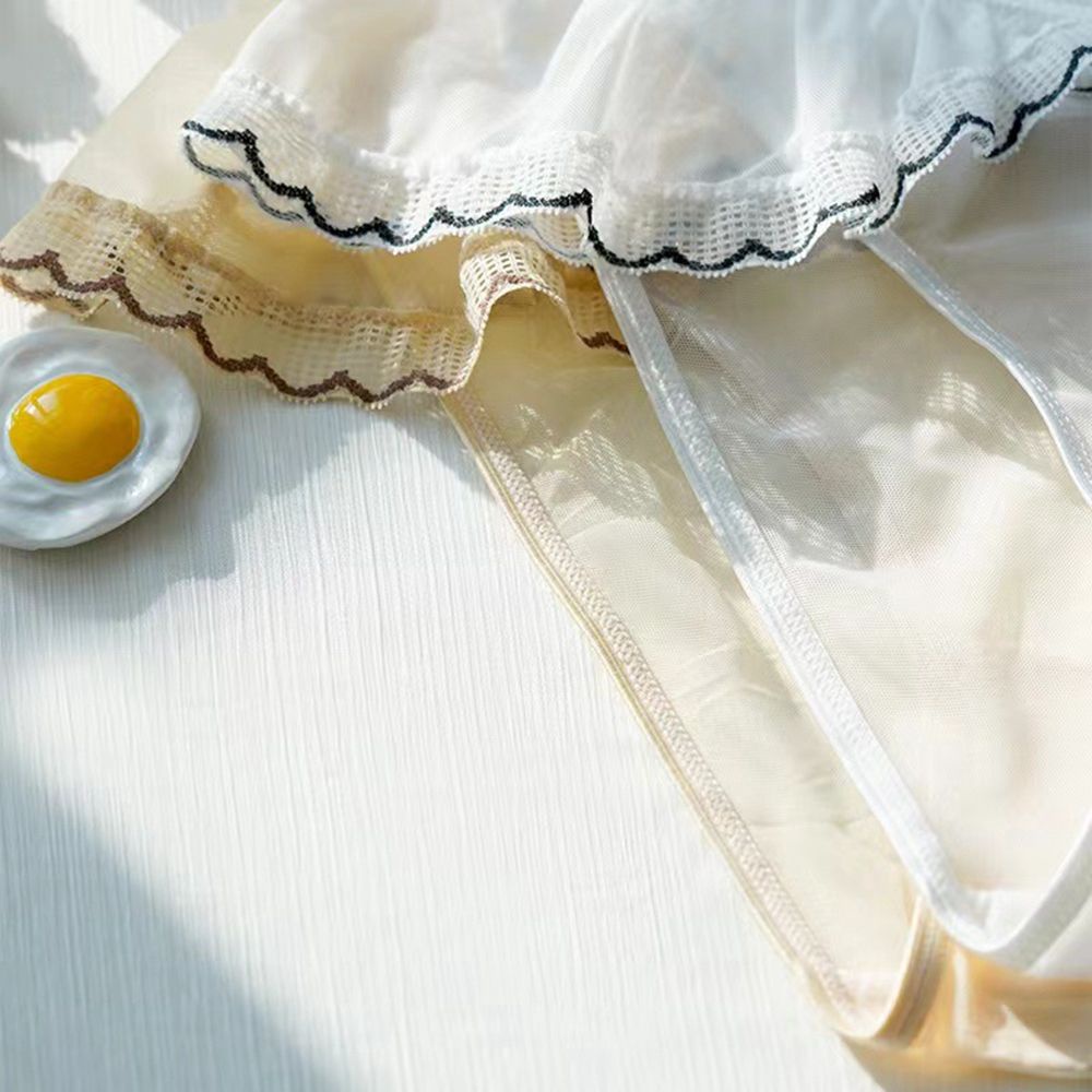 Quần lót ren cotton lưng vừa màu sắc ngọt ngào phong cách Hàn Quốc BACK2LIFE