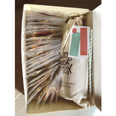 Sỉ 10 set trà detox VIP - Full 30 gói, hộp, bình, đường, ống hút