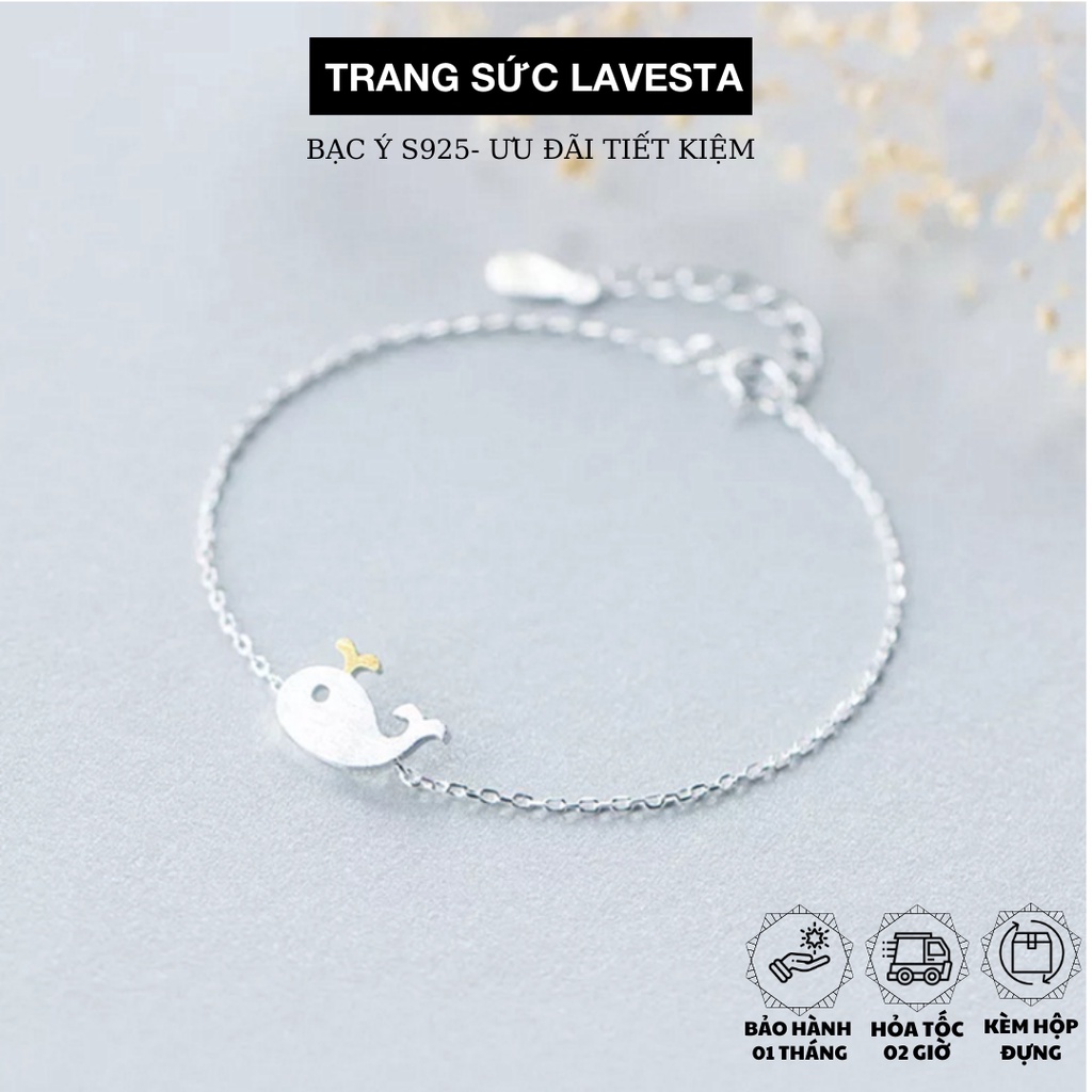 Lắc tay bạc nữ 925 hình cá heo xinh xắn Lavesta SIL12