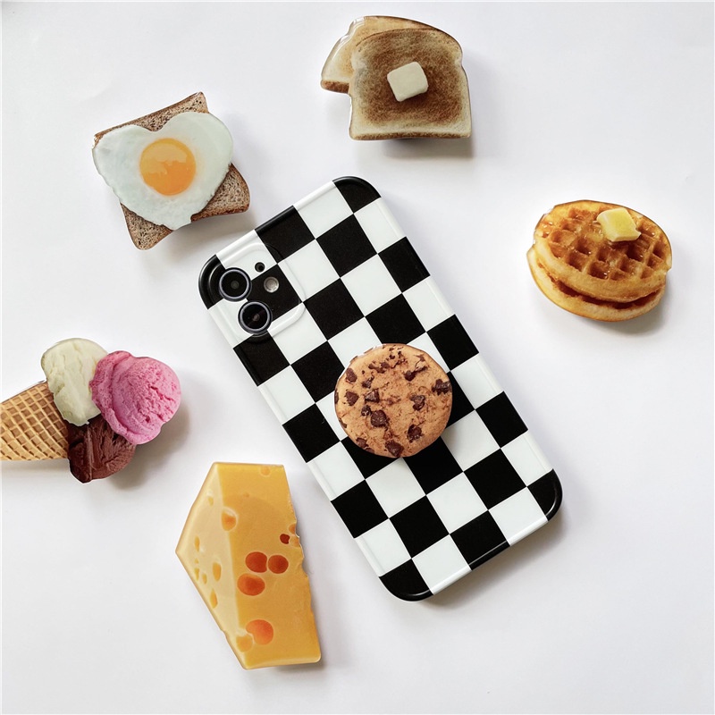 Giá đỡ dán ốp điện thoại popsocket mika acrylic M113125 họa tiết hoa bánh trà chiều chill chill