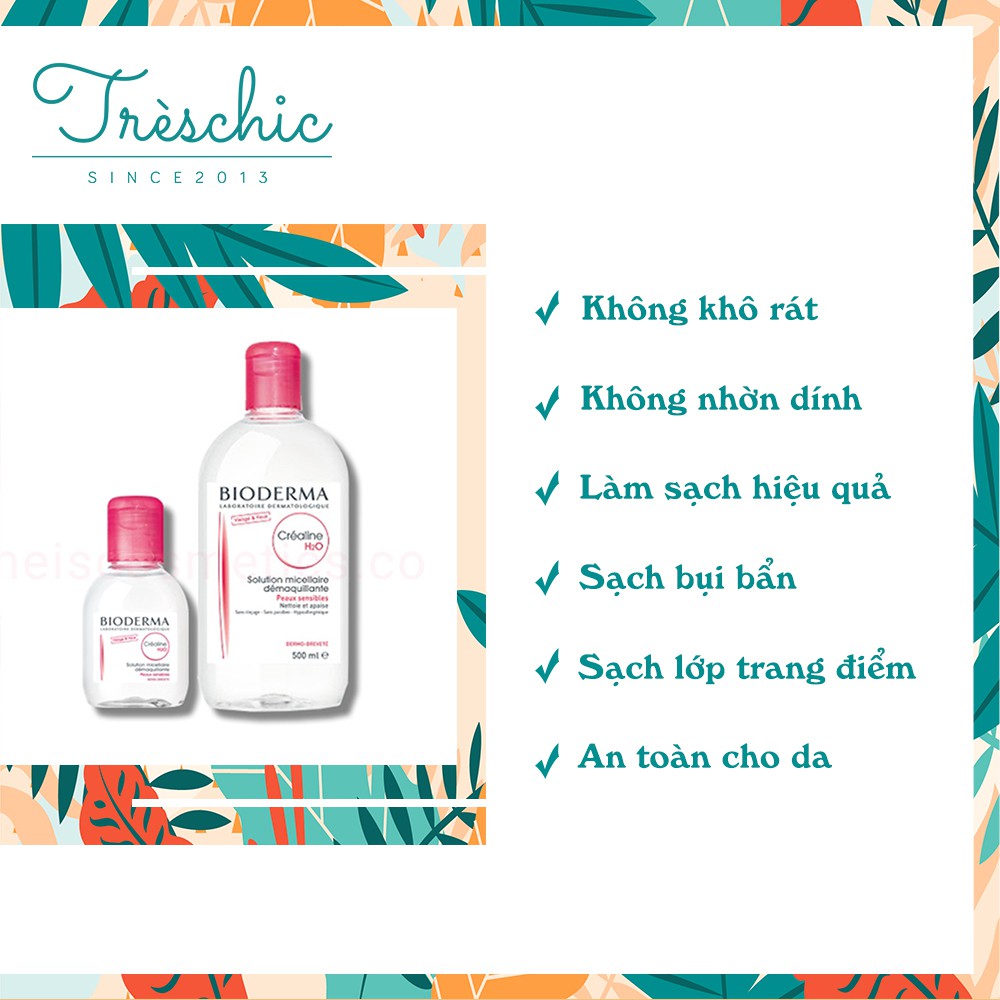 Nước tẩy trang Bioderma H2O hồng dành cho da nhạy cảm | BigBuy360 - bigbuy360.vn