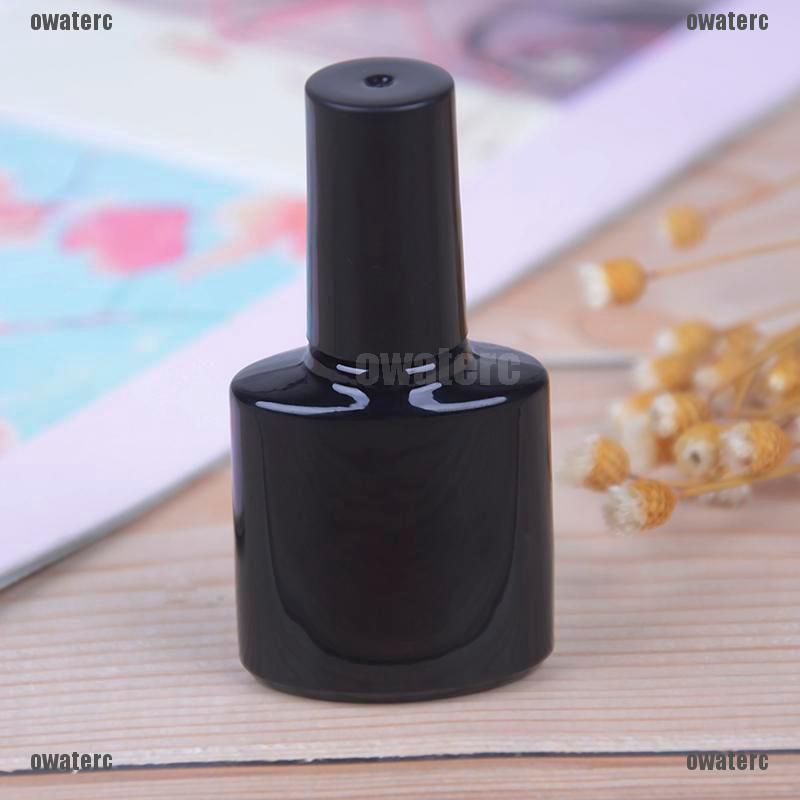 Lọ Sơn Móng Tay Bằng Thủy Tinh Đen Dung Tích 10ml