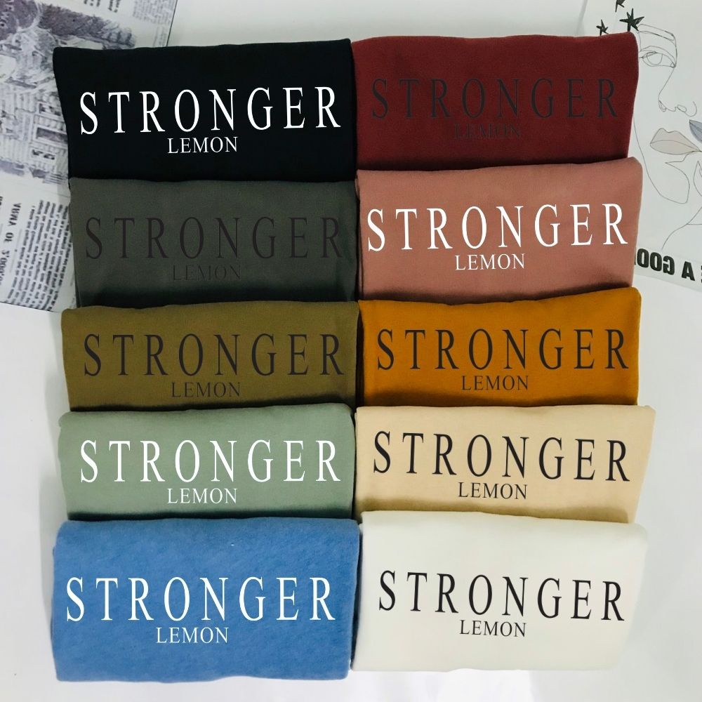 Áo phông tay lỡ form rộng nam nữ STRONGER áo thun tay lỡ cotton khô 3158 loại 1 quảng châu oversize CTK13