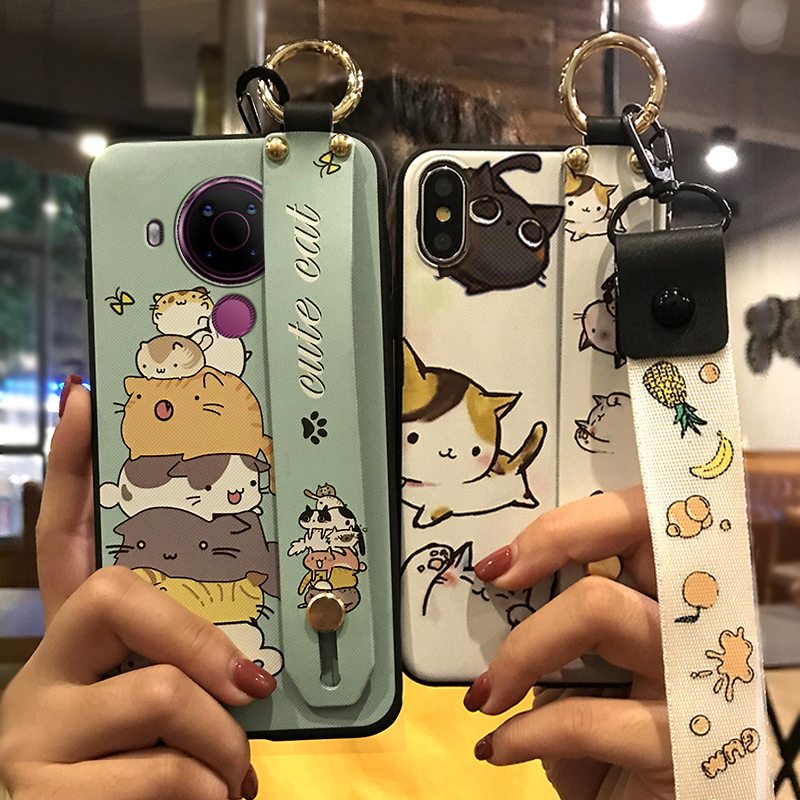 Ốp điện thoại mềm chống nước chống dơ có dây đeo thời trang cho Nokia 5.4