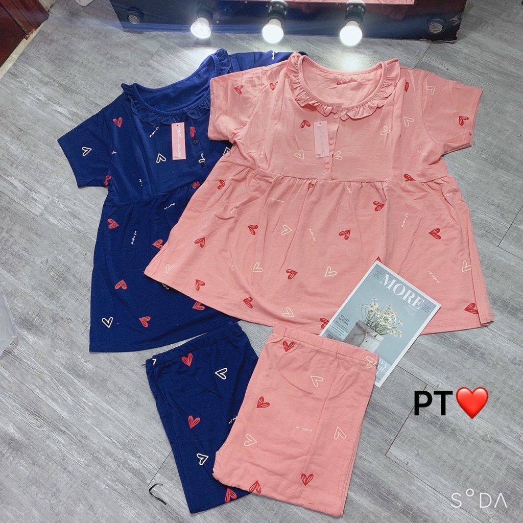 Bộ bầu mặc nhà mùa hè hoa nhí - Bộ ngủ bầu sau sinh BD07