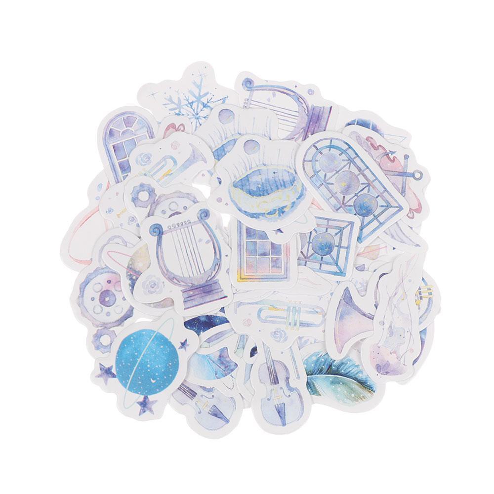 PISTA Set 46 Miếng Dán Trang Trí Đa Năng Phong Cách Nhật Bản