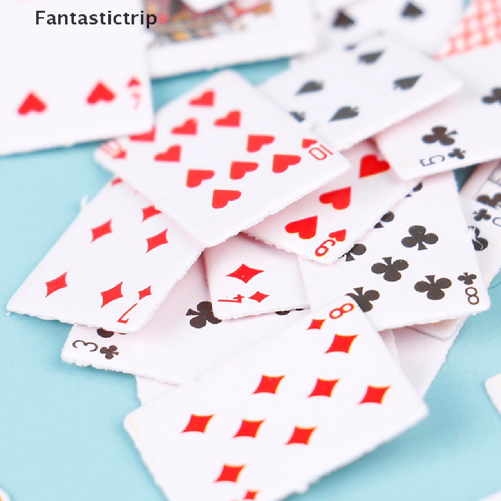 Bộ Bài Poker mini Dễ Thương Tỉ Lệ 1: 12 Dùng Để Trang Trí Nhà Búp Bê