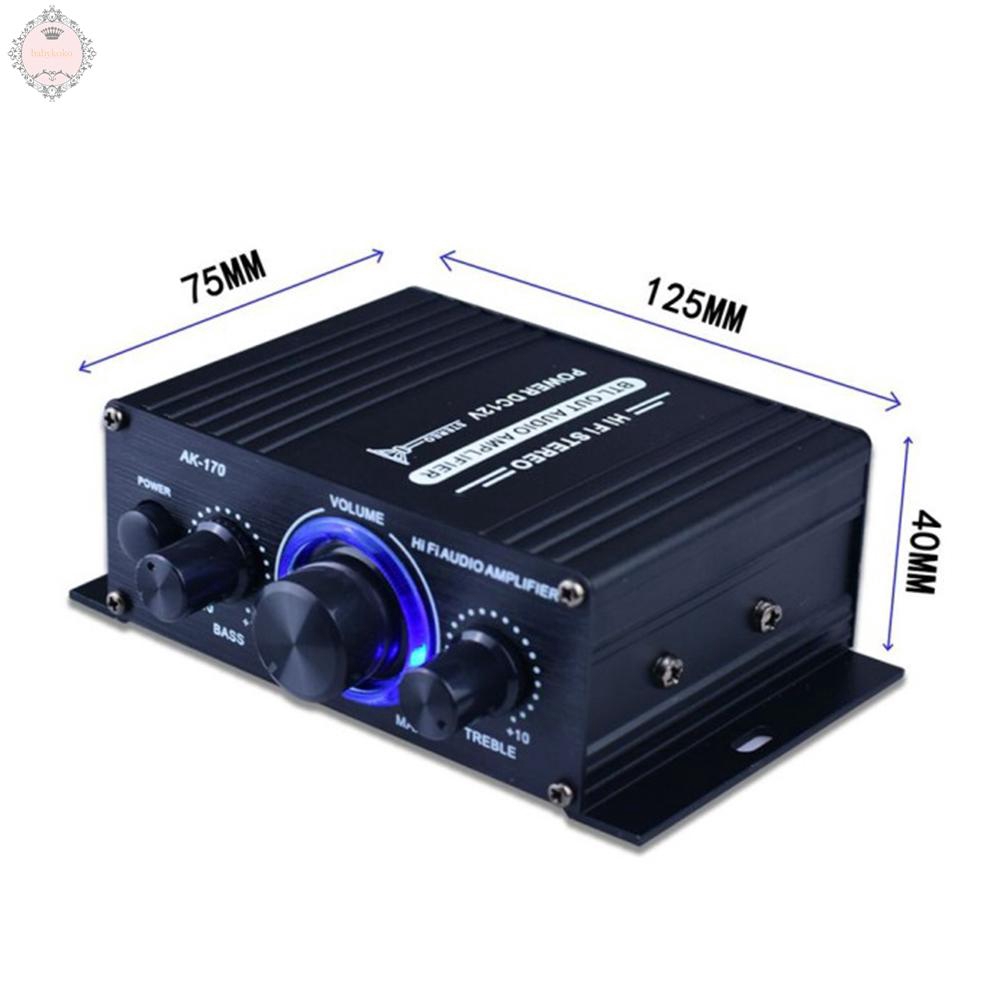 Bộ Khuếch Đại Âm Thanh Hifi Ak170 400w Dc12V Bluetooth 20hz-20khz