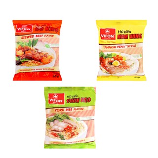 10 gói hủ tiếu bò kho vifon 65g- sườn heo vifon 65g- nam vang vifon 65g