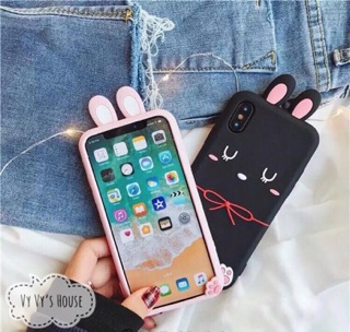 Ốp silicon tai thỏ cute