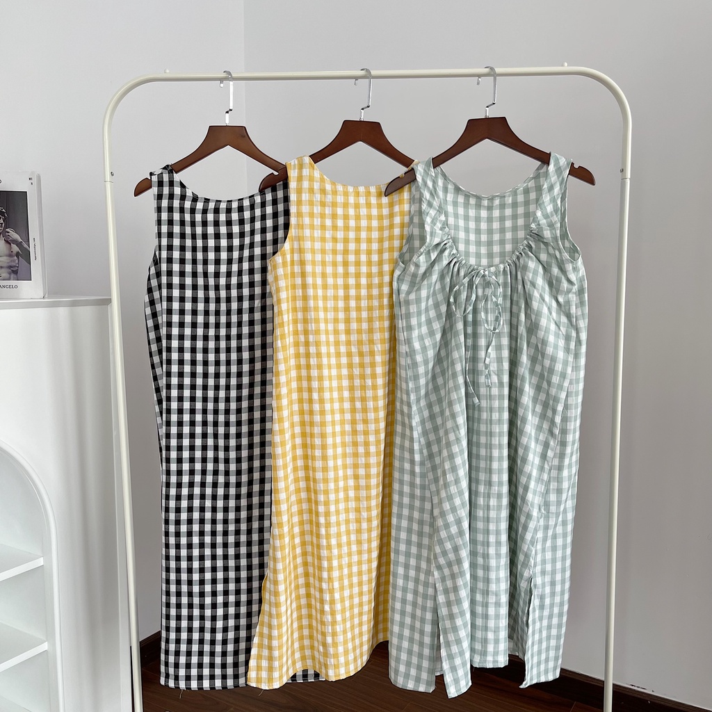 ĐẦM FORM SUÔNG CARO NHIỀU MÀU XINH XẮN - CROSS DRESS