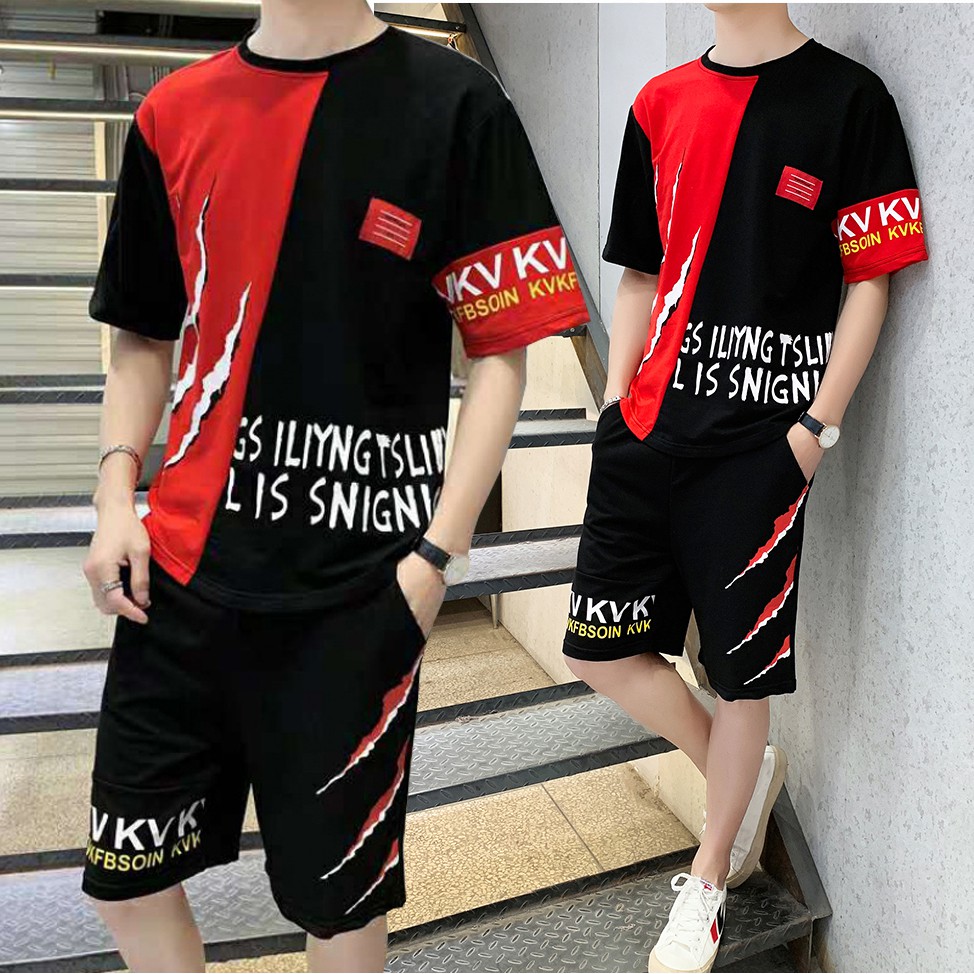 Bộ Quần Áo Thun Nam Thể Thao Mùa Hè ISIYING Phối Hai Màu Trẻ Trung Thời Trang SEPTEMBERGIRL1989 SET NAM 9000099 | BigBuy360 - bigbuy360.vn