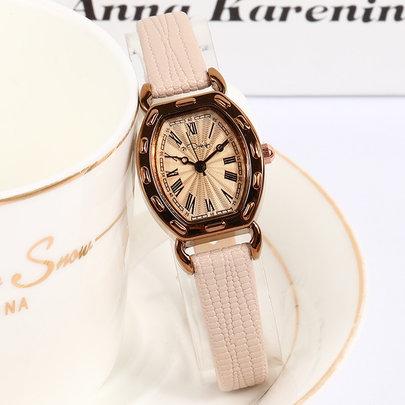 Đồng Hồ Nữ Mặt Vuông Nhỏ Chính Hãng 21 Design TD6 Dây Da Cao Cấp Thời Trang Vintage Đẹp Sang Trọng Giá Rẻ