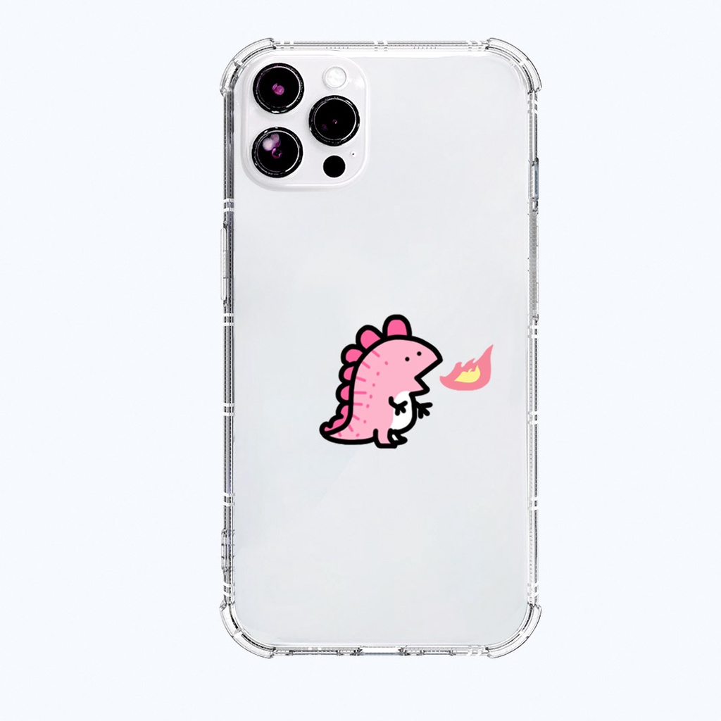 Ốp lưng iphone đôi khủng long tí hon viền vuông cho iphone 11 13 pro max 12 14 pro max plus mini x r s max 6 s 7 8 plus