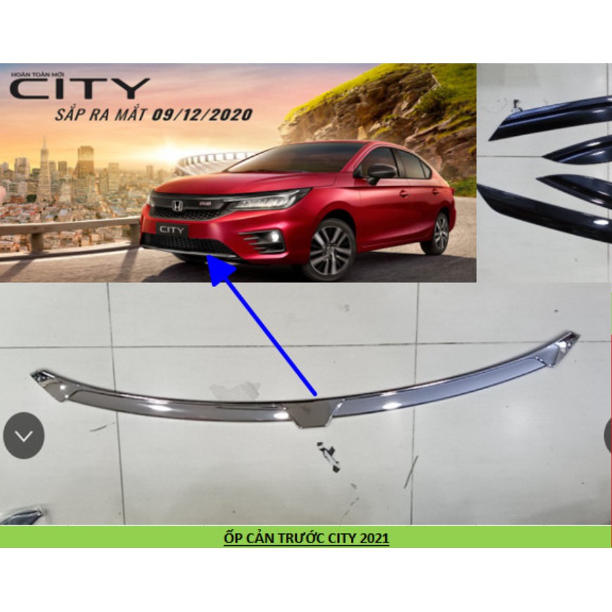 Ốp Cản Trước Honda City 2022-2021 Mạ Crom Cao Cấp