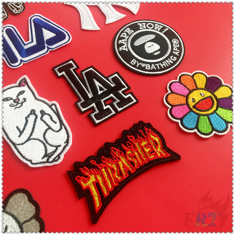 Miếng vá ủi thêu trang trí hình thương hiệu thời trang Series 03