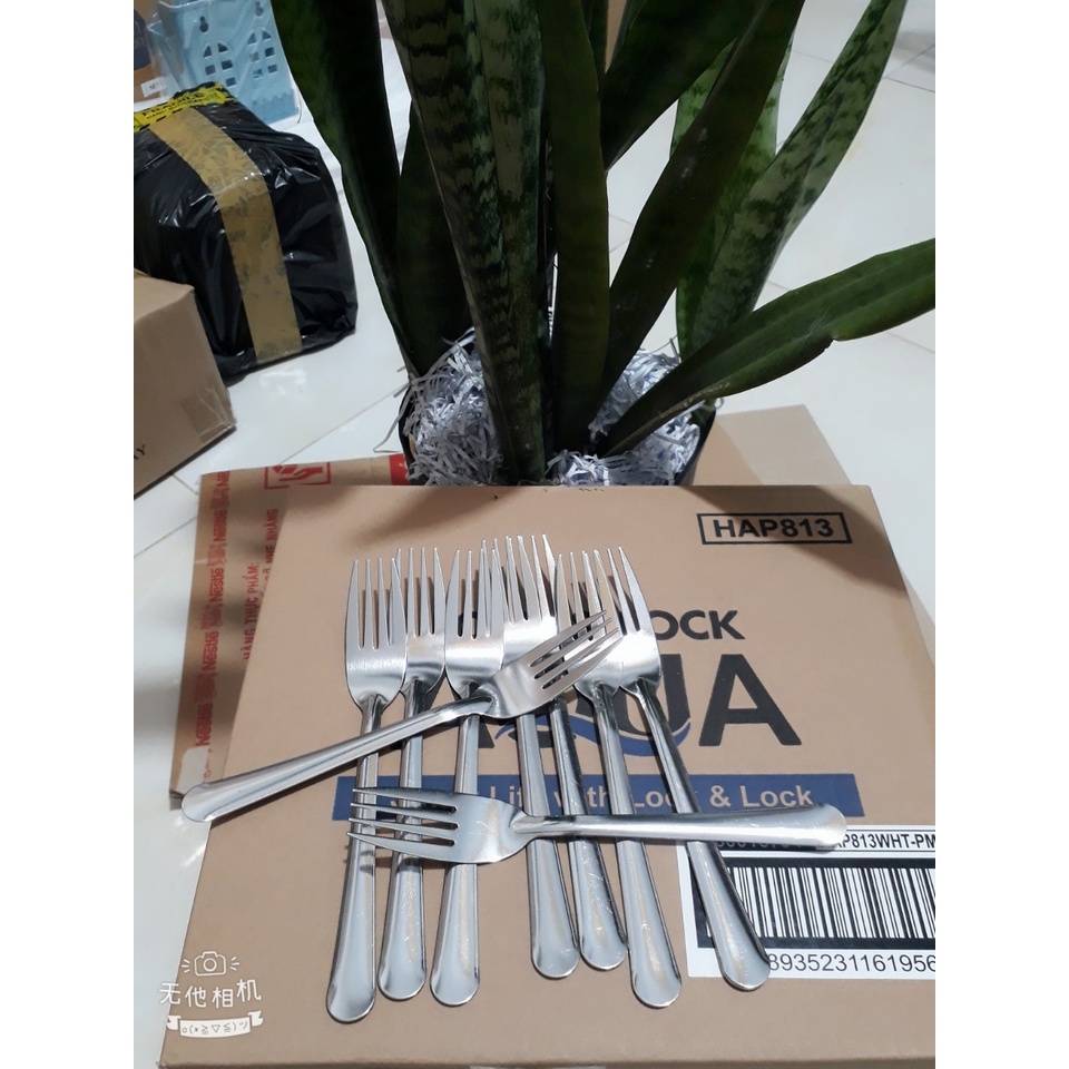 Nĩa Inox Cán Dài Dùng Để Ăn Trái Cây, Cơm Sườn...