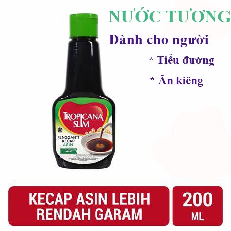 Nước tương ăn kiêng eatclean 0 calo Tropicana Slim 200ml