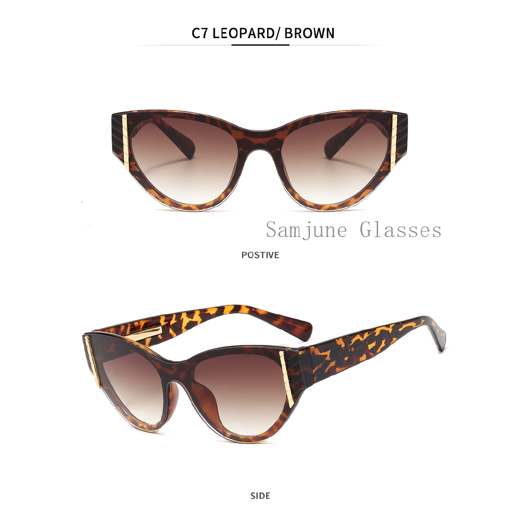 Kính mát chống tia UV phong cách retro thời trang sang trọng cho nữ SAMJUNE