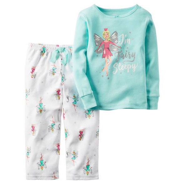 Bộ bé gái chính hãng nhập từ Mỹ - Carter 2-Piece Cotton & Fleece PJs