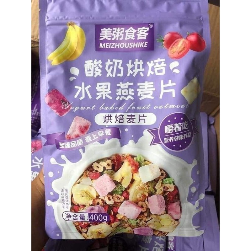 (DTFood-CHUYÊN SỈ) NGŨ CỐC YẾN MẠCH MIX HOA QUẢ TÚI 400gr GÍA CỰC TỐT