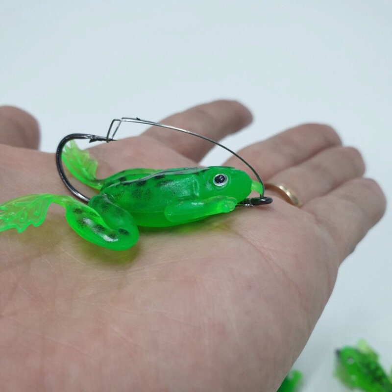 Mồi câu lure nhái giả silicon