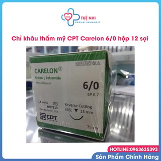 Chỉ khâu thẩm mỹ cpt carelon 6/0 hộp 12 sợi