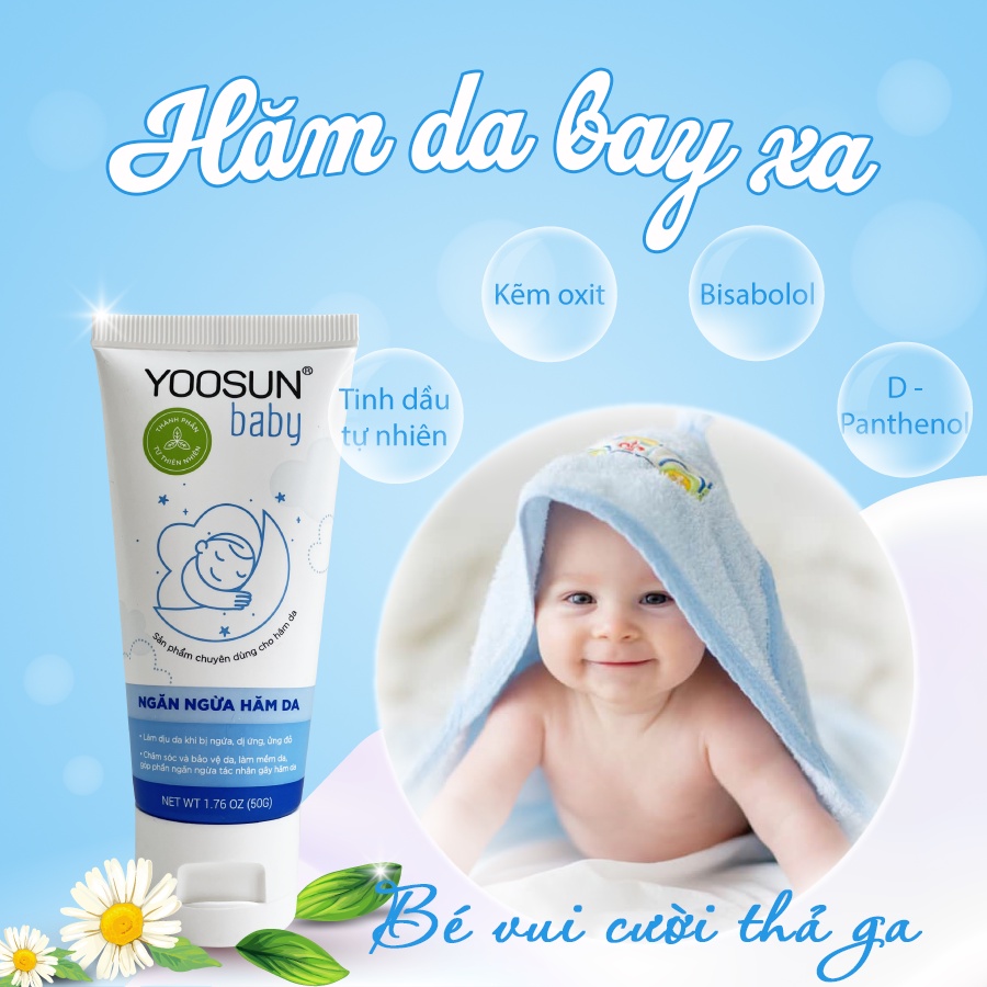 Kem bôi da Yoosun Baby ngăn ngừa hăm da dịu mẩn ngứa hăm tã cho bé - Tuýp 50g.