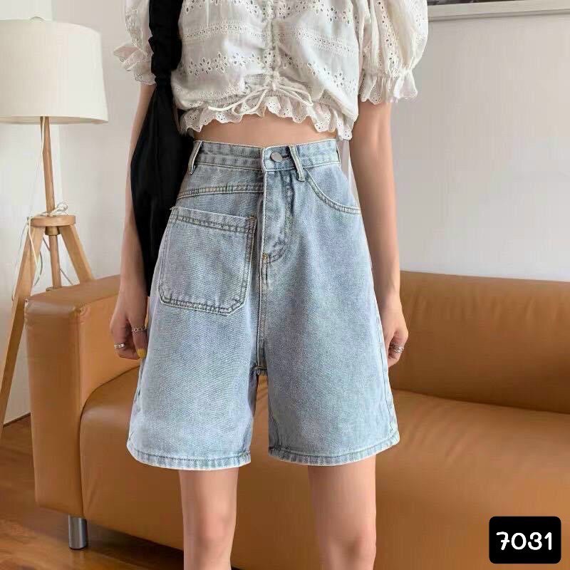 Quần jean ngố túi bất đối xứng 7031, kèm ảnh thật và video