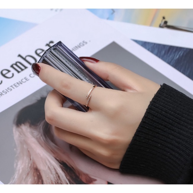 [FreeShip] Nhẫn nữ titan đá hở thời trang J5-206 - CAM KẾT KHÔNG BAY MÀU