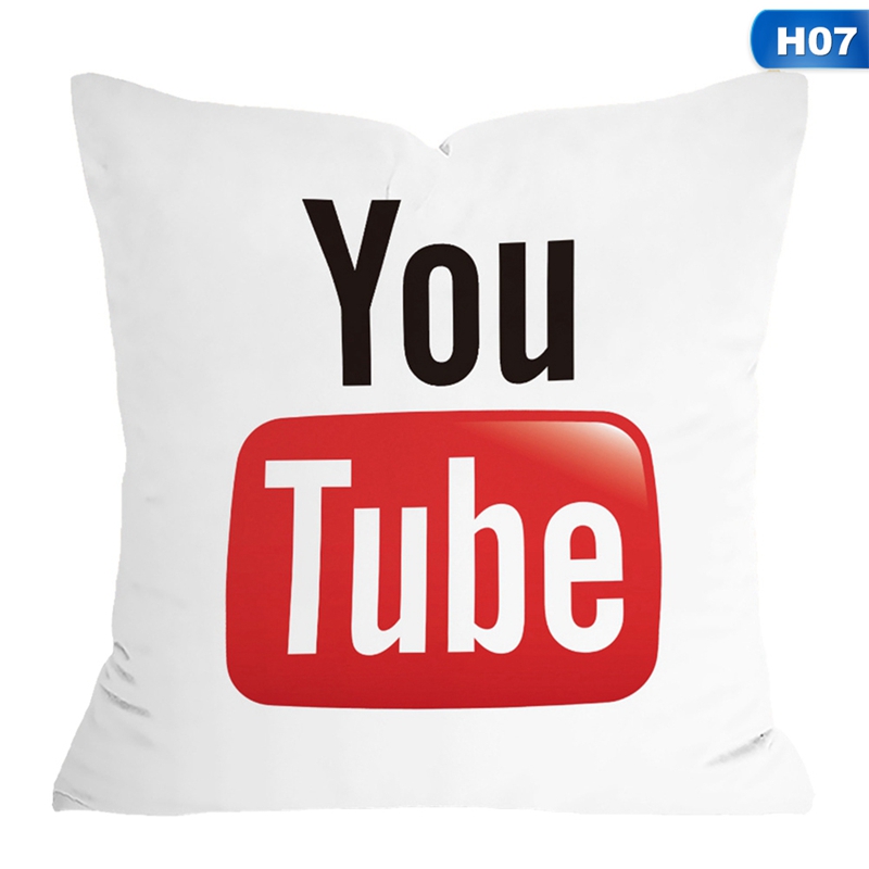 Vỏ Gối Trang Trí Hình Logo Youtube Kích Thước 45x45cm