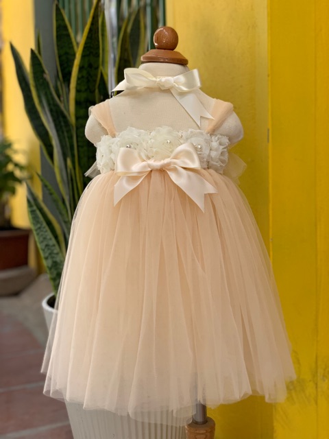 Váy tutu cho bé kem hoa 3D