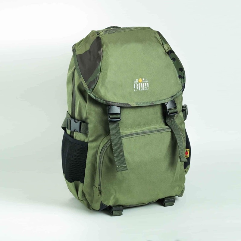 Balo học sinh, sinh viên thời trang unisex với chất dù nhẹ bền (BL DH ARMY - 5 ) - BOM
