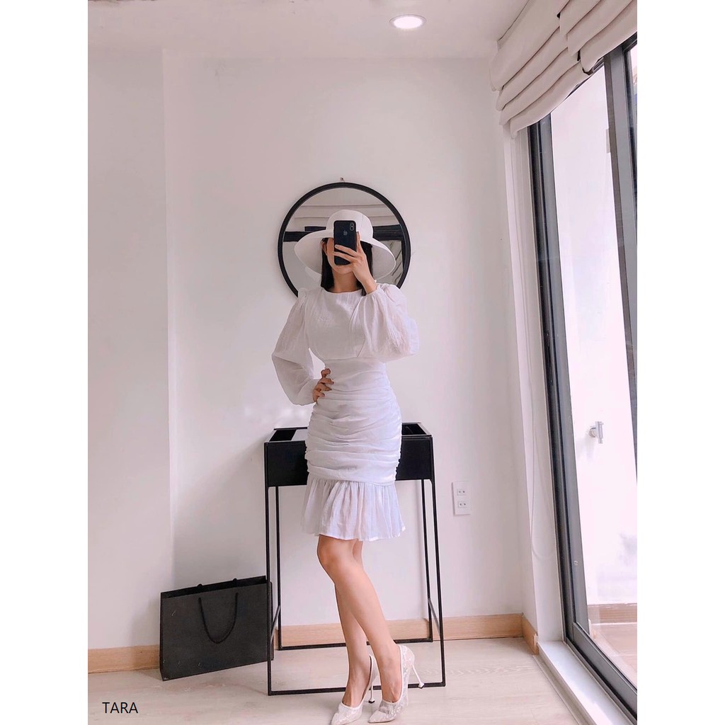 Đầm body nhún thân tay dài Tara dress - Đầm body đuôi cá đi tiệc (kèm ảnh thật) | BigBuy360 - bigbuy360.vn