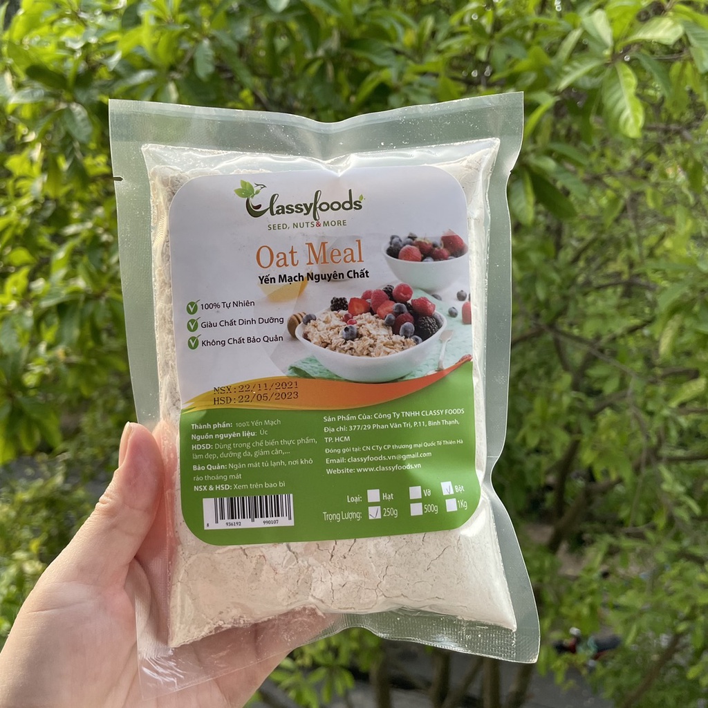 Bôt yến mạch nguyên chất 250gr