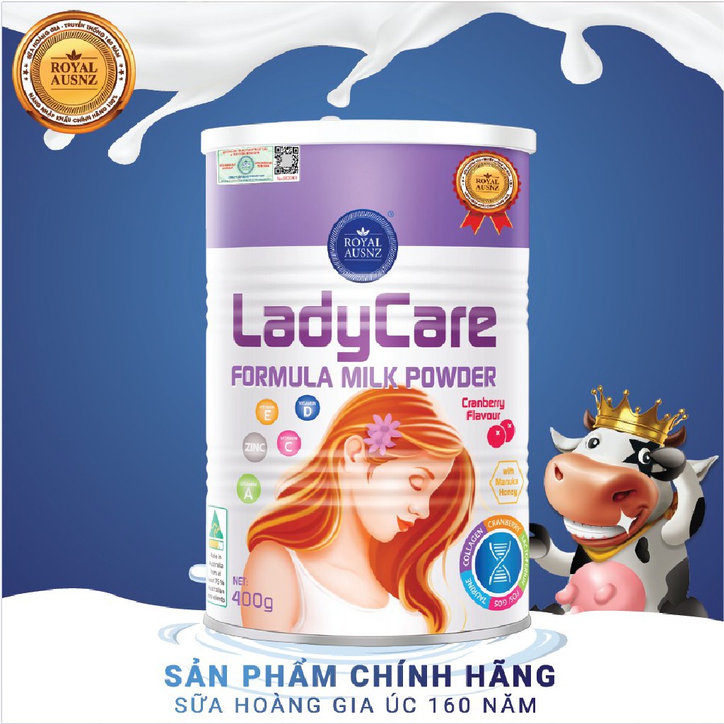 [Mã LTP50 giảm 50000 đơn 150000] Sữa Bột Hoàng Gia Úc Lady Care Formula Tăng Cường Sức Khoẻ Phụ Nữ ROYAL AUSNZ 400g