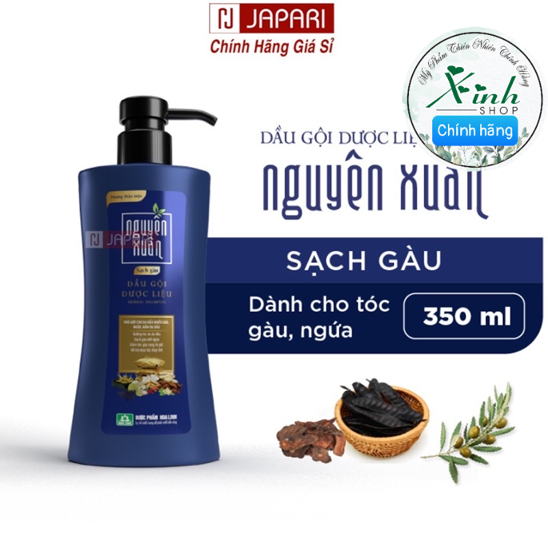 Dầu gội Dược liệu Nguyên Xuân Sạch Gàu ( Nguyên Xuân Xanh dương)  350ml chính hãng