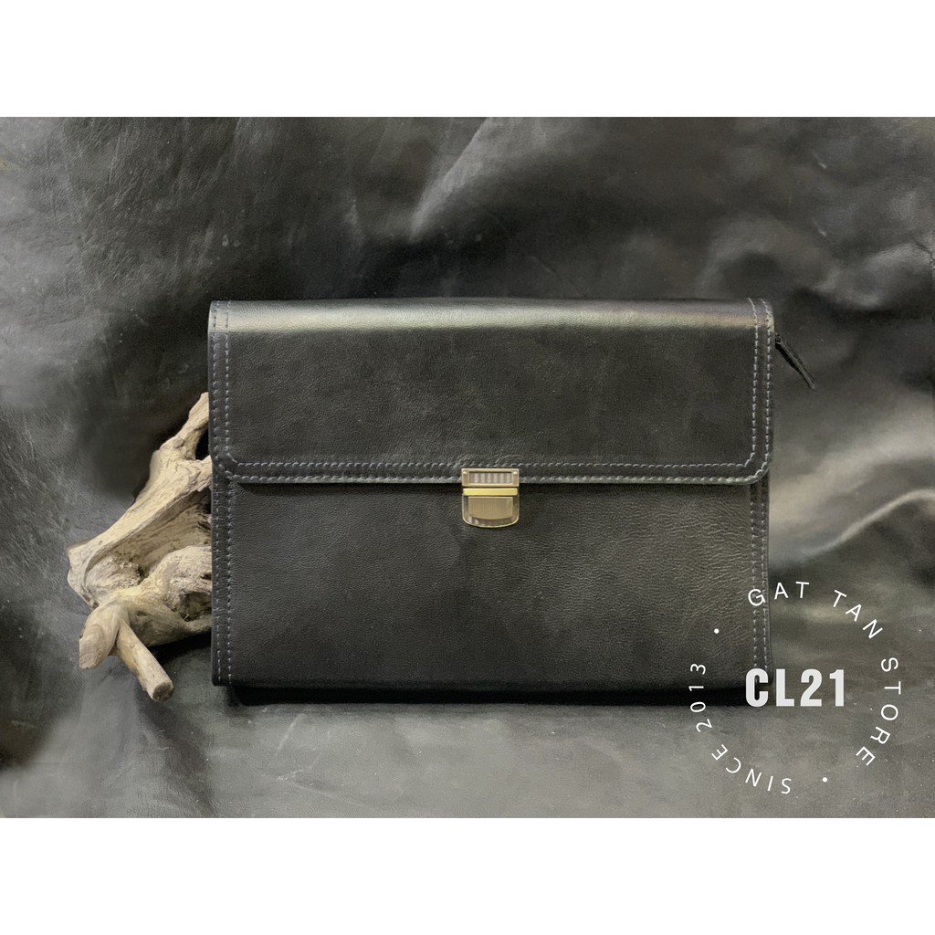 [BẢO HÀNH TRỌN ĐỜI] Clutch Da Bò Cầm Tay Cao Cấp Hàng Đẹp Gạt Tàn Store / Cam Kết Da Bò Thật 100% - CL21