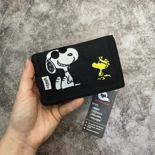 Ví V.an.s x Peanuts Slipped Black Wallet