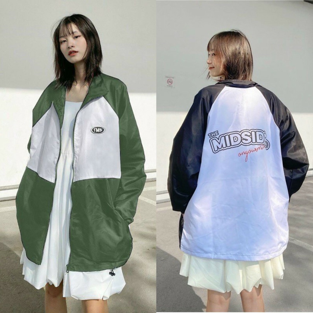 Áo Khoác Dù TMS LOGO MIDSIDE Nam Nữ Ulzzang Unisex Form Rộng Bomber 7zia Jacket - SHOPMAP