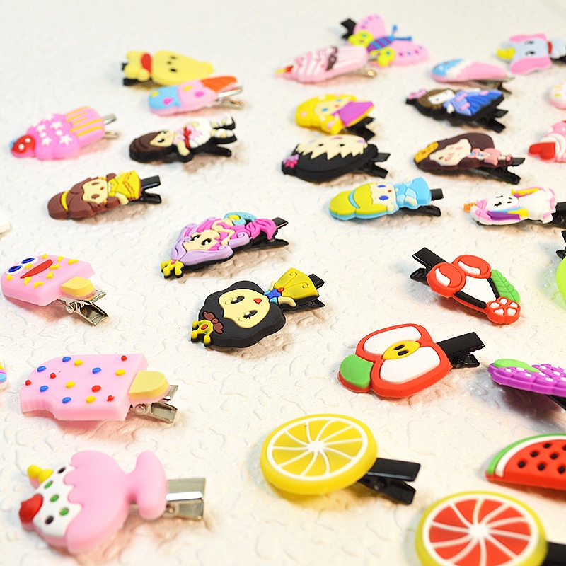 Kẹp Tóc Hình Hoạt Hình Xinh Xắn Cho Bé | Kẹp Tóc Nữ Silicone
