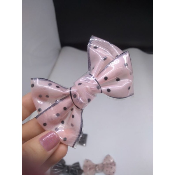 Set 2 nơ hoa hồng trang trí giày