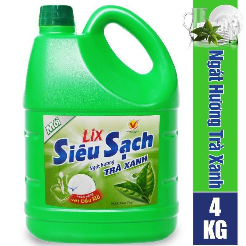 Nước rửa chén Lix siêu sạch can 3.53 lít
