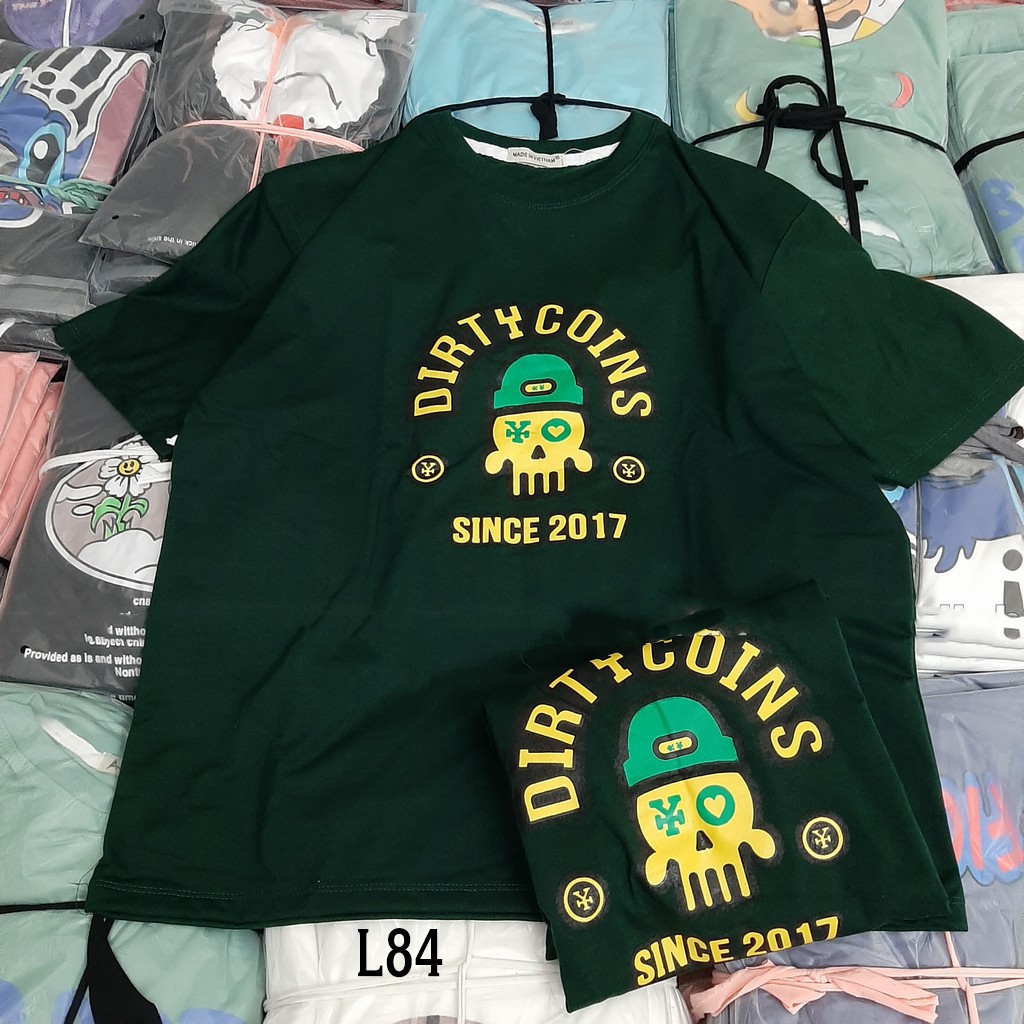 Áo thun 𝑭𝒓𝒆𝒆𝒔𝒉𝒊𝒑 Áo phông form rộng dáng Unisex L84 - Ulzzang mặc cặp, nhóm, lớp chữ COIN ĐẦU LÂU.