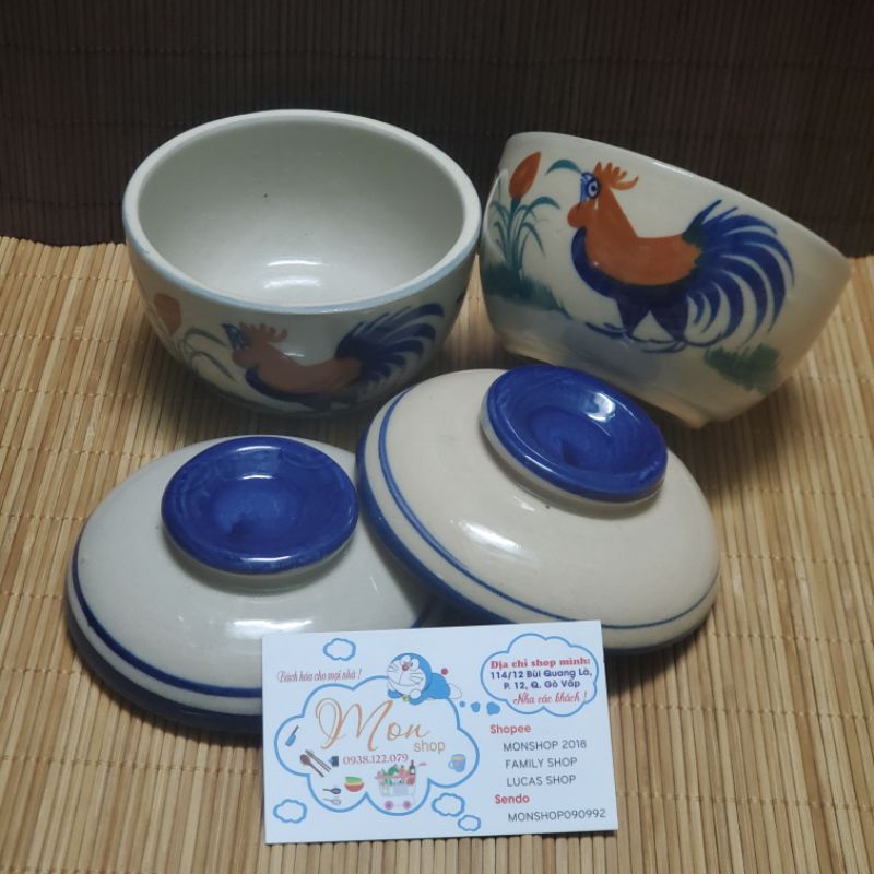 👉🐓Thố Đá Gốm Xưa Vẽ Hình Con Gà😉Size thố 11cm 💫💢MỘT SIÊU PHẨM HÀNG ĐỘC💥