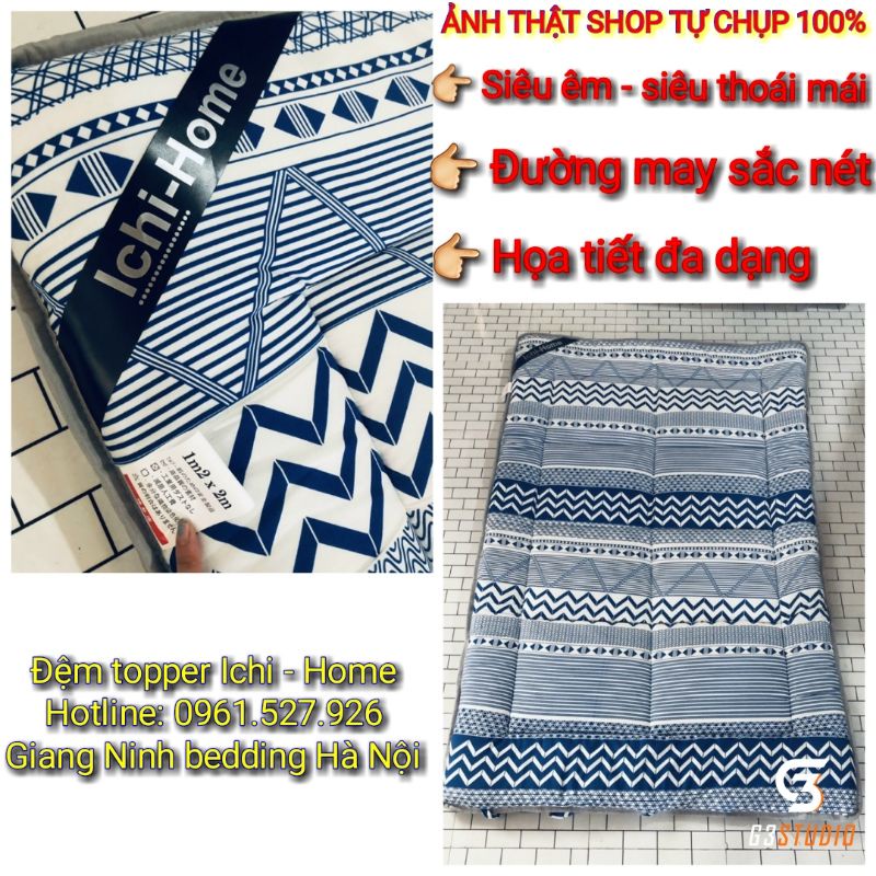 Nệm Topper xuất Nhật Ichi - Home. Tấm làm mềm đệm cotton Hàn quốc mới nhất 2021