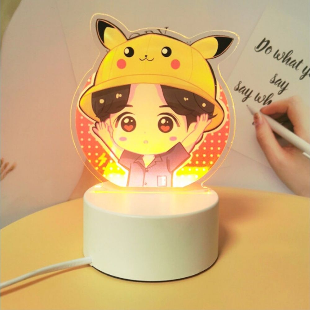 Đèn ngủ 3D cute 3 chế độ sáng trắng- vàng-vàng nhạt, làm quà tặng. Cắm điện trực tiếp 220V