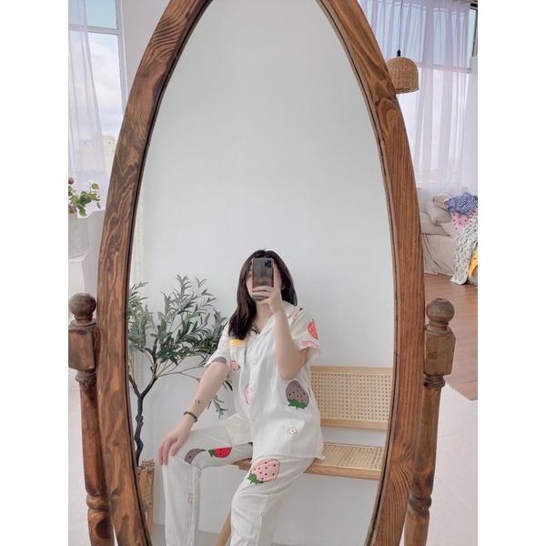 BỘ PIJAMA / PIZAMA THÔ TAY CỘC QUẦN DÀI CHẤT CỰC ĐỈNH [ NHIỀU MÀU ĐƯỢC CHỌN MÀU ] | BigBuy360 - bigbuy360.vn
