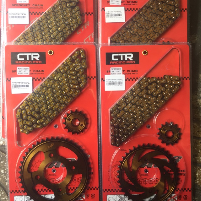 Sên nhông dĩa CTR cho ex135/150, raider/satria, winner